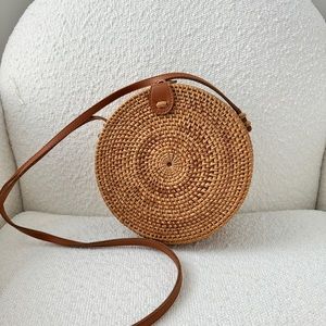 Handmade Round Rattan Summer Bag
